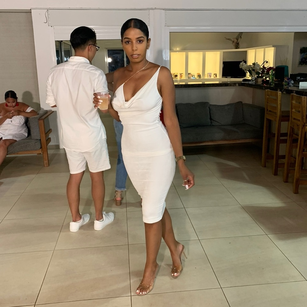 JLUXLABEL White Midi Dress